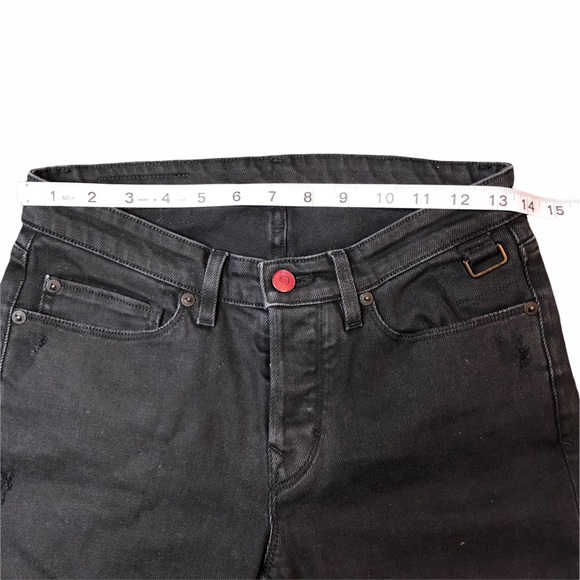 Zadig & Voltaire x Jagger Snow David Frayed Jeans Black Sz 26 - Picture 9 of 14